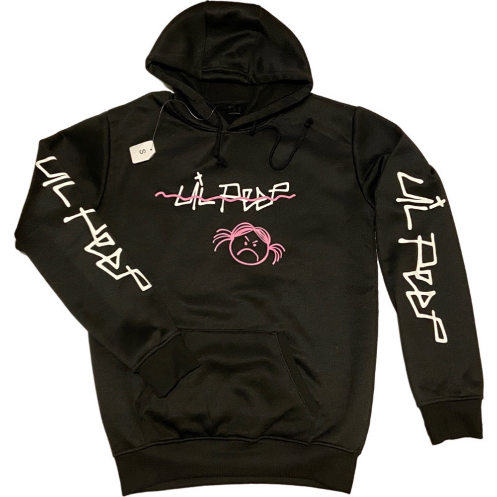 Lil Peep Hoodie Sweatshirt Pullover Angry Girl Small